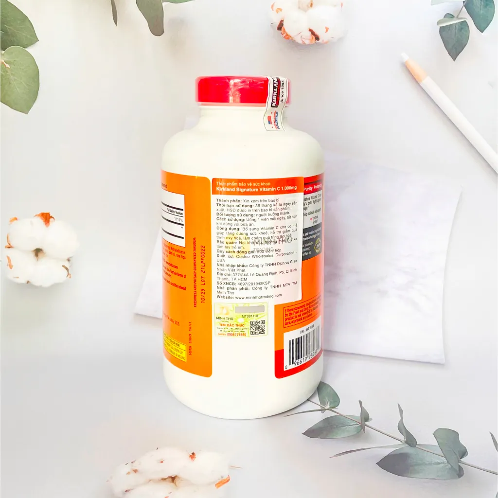 Ảnh Viên vitamin c Kirkland Signature 1000mg sáng da chống lão hóa hộp 500 viên extaste 3