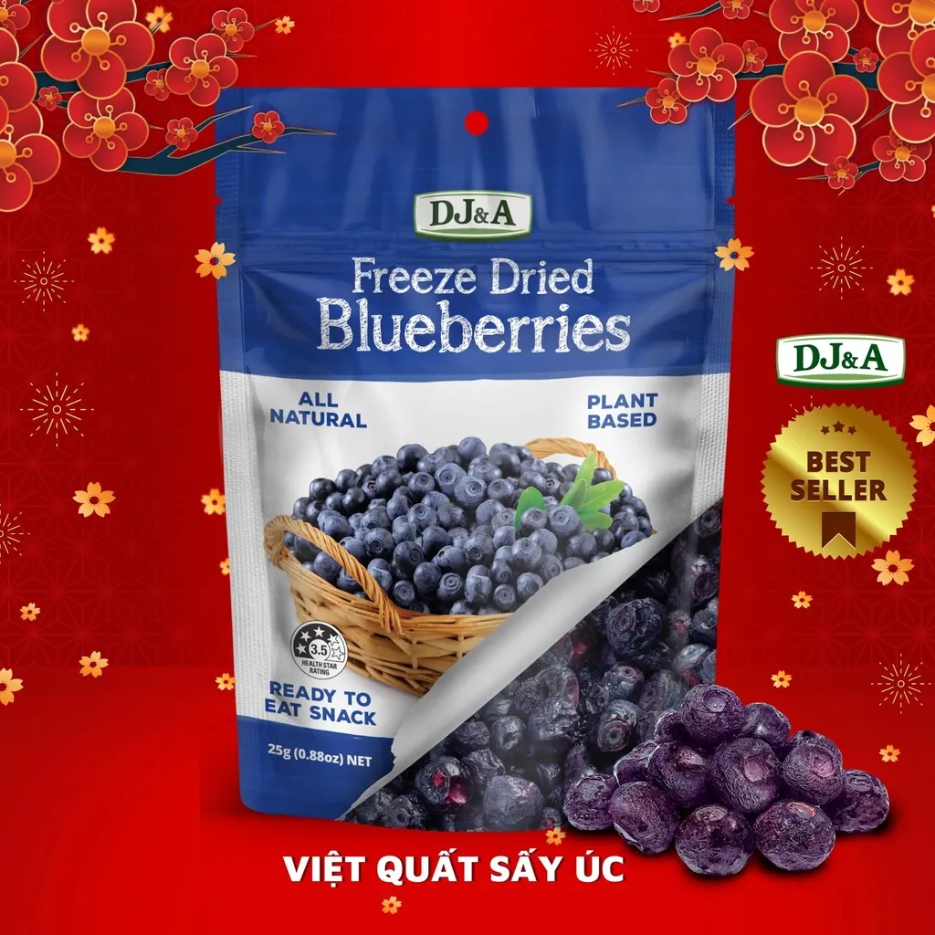 Ảnh Việt Quất Sấy Giòn DJ&A 25g - Ăn Vặt Văn Phòng - Nhập Khẩu Úc - Việt Quất Sấy Lạnh Tốt Cho Sức Khỏe | Origin VN 3
