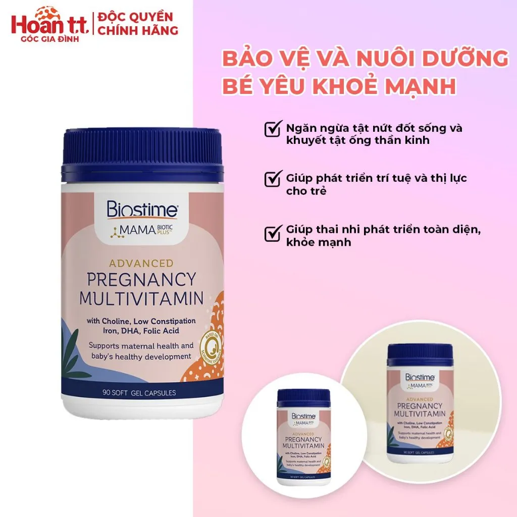 Ảnh Vitamin Bầu Bổ Sung Dưỡng Chất Biostime Advanced Pregnancy - Viên Uống Bổ Sung Vitamin Tổng Hợp Cho Mẹ Trong Thai Kỳ 2