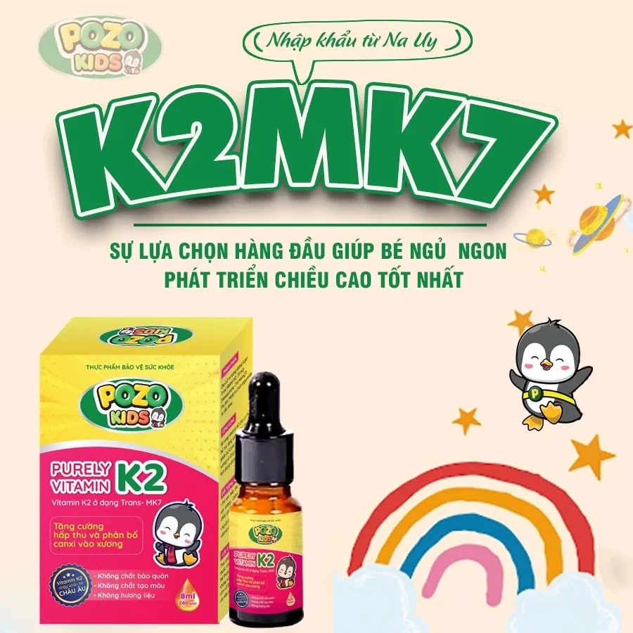 Ảnh Vitamin K2 Pozokids| Tăng Cường Hấp Thu | Phân Bổ Canxi Vào Xương giúp trẻ cao lớn | Dr.Green | 4