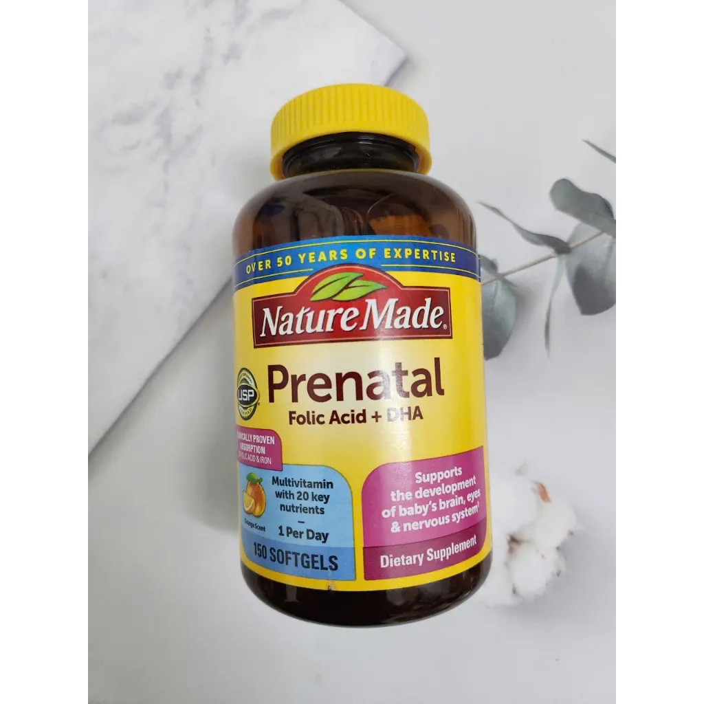 Ảnh Vitamin tổng hợp cho bà bầu Nature Made Prenatal Folic + DHA - Vitamin của Mỹ 150 viên 1