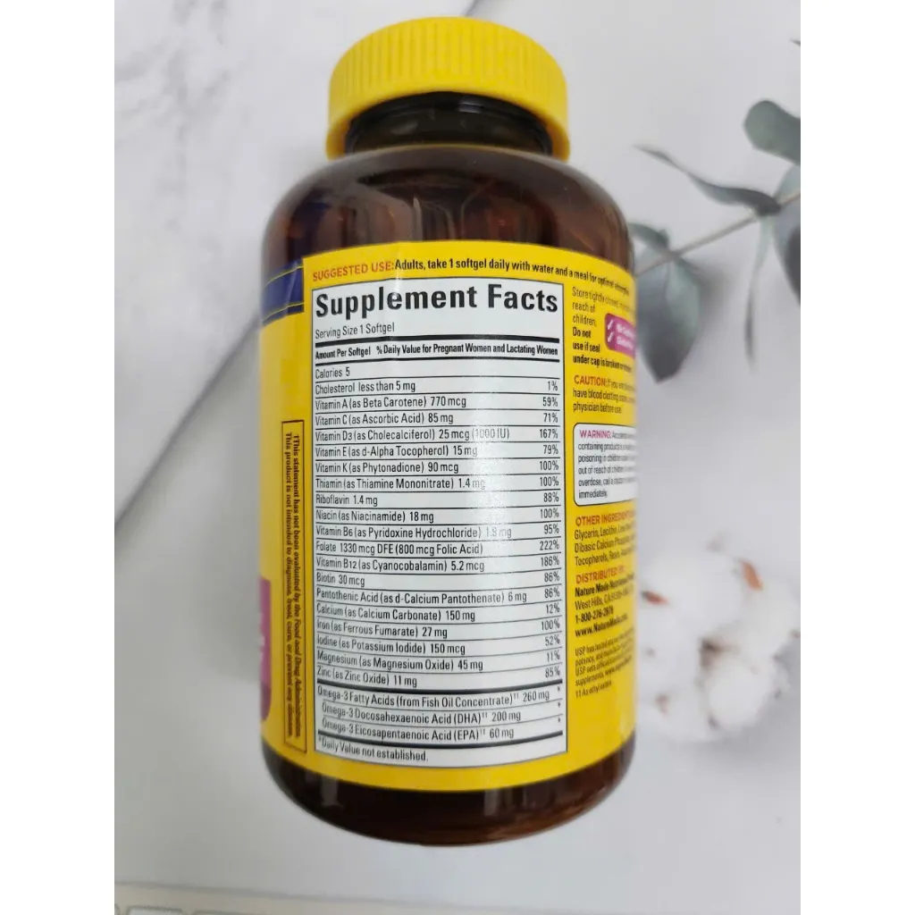 Ảnh Vitamin tổng hợp cho bà bầu Nature Made Prenatal Folic + DHA - Vitamin của Mỹ 150 viên 2