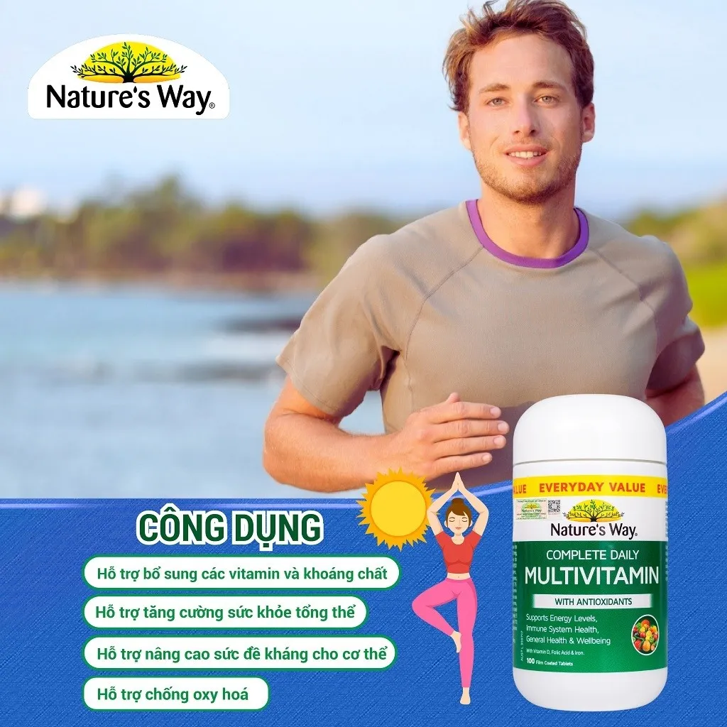 Ảnh Vitamin Tổng Hợp Nature’s Way Complete Daily Multivitamin - Hộp 100 Viên - Hỗ Trợ Bổ Sung Vitamin Và Khoáng Chất 1