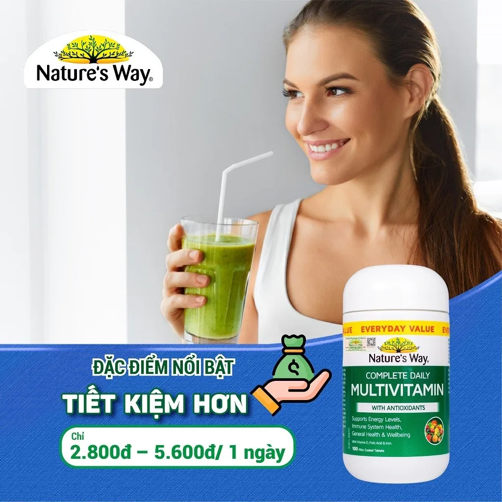 Ảnh Vitamin Tổng Hợp Nature’s Way Complete Daily Multivitamin - Hộp 100 Viên - Hỗ Trợ Bổ Sung Vitamin Và Khoáng Chất 2