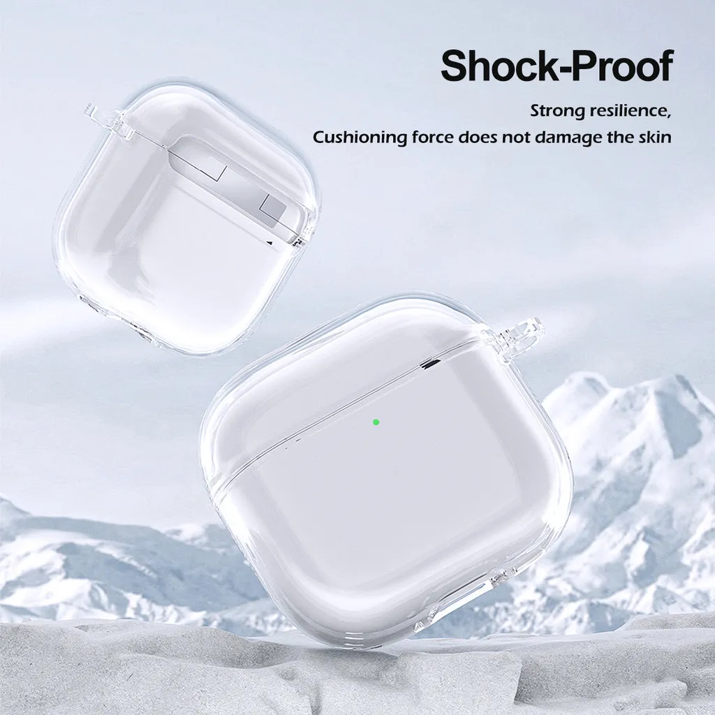 Ảnh Vỏ bảo vệ trong suốt Fonken có vỏ bảo vệ TPU Carabiner cho Airpods 4 (2024) 3