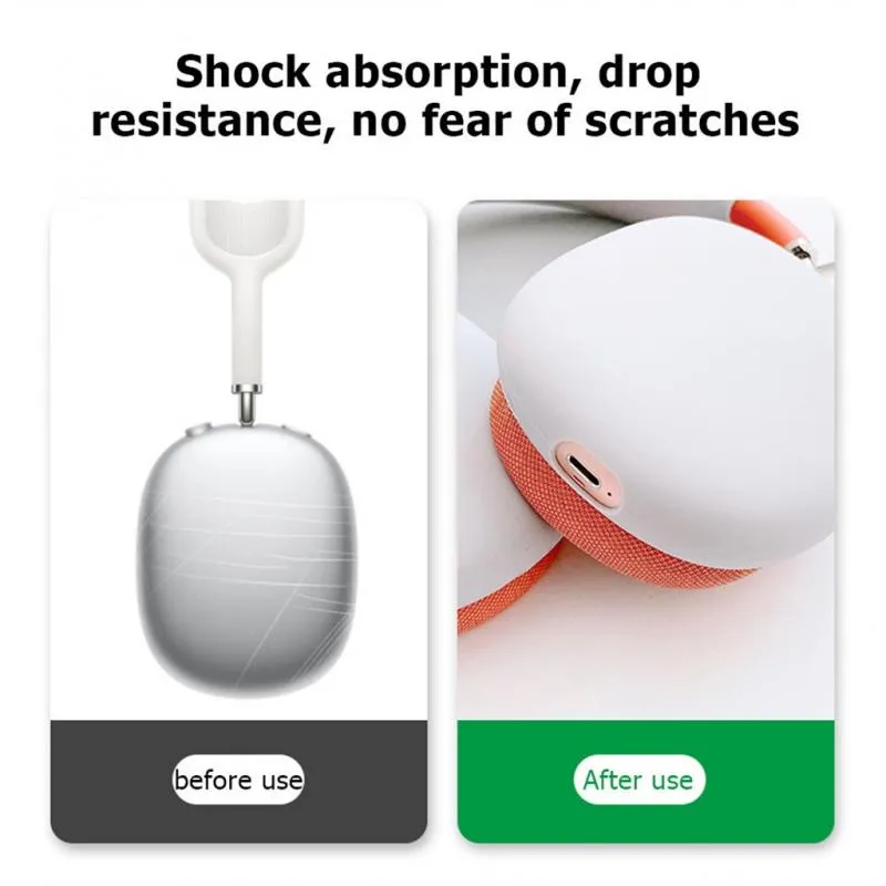 Ảnh Vỏ bọc bảo vệ tai nghe Air-pods Max bằng silicon chống sốc / trầy xước HDOORLINK 4