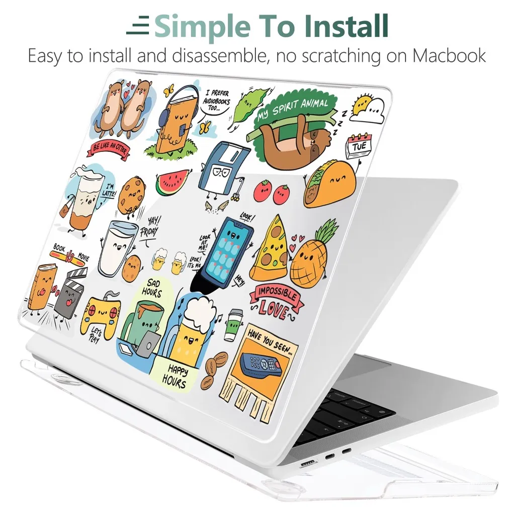 Ảnh Vỏ bọc máy tính xách tay BATIANDA thích hợp cho MacBook Pro 13 14 16inch M4 M3 M2 M1 Air 13 13.6 15" A2941 A2681 A2337 A2338 A2779 A2780 A2442 A2486 A2179 A1932 A1466 A1369 A1708 A1706 Air11 12 13" 2012-2015 4