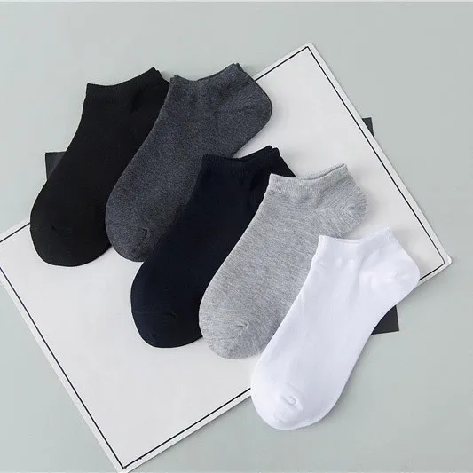 Ảnh Vớ Cotton Cổ Ngắn Màu Trơn Thoáng Khí Detaunisex - VON1 1
