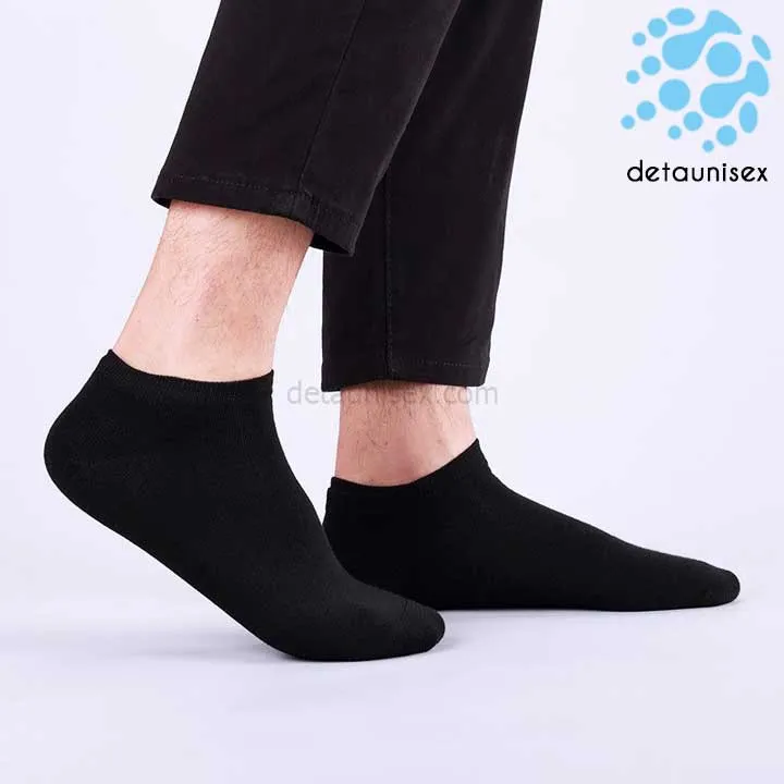 Ảnh Vớ Cotton Cổ Ngắn Màu Trơn Thoáng Khí Detaunisex - VON1 3