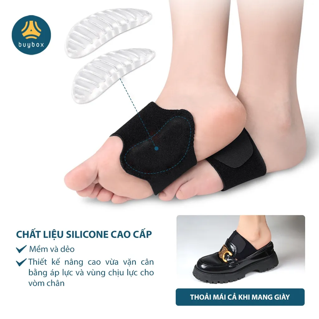 Ảnh Vớ đệm lõm bàn chân giảm mỏi chân khi đi đứng quá lâu,  bảo vệ đôi chân của bạn - Buybox - BBPK289 3