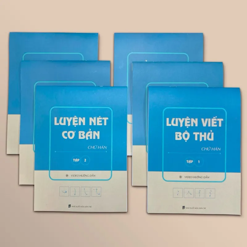 Ảnh VỞ GIẤY LUYỆN VIẾT CHỮ HÁN, CÁC NÉT CĂN BẢN, LUYỆN VIẾT CÁC BỘ THỦ TRONG TIẾNG TRUNG-Kt Books 4