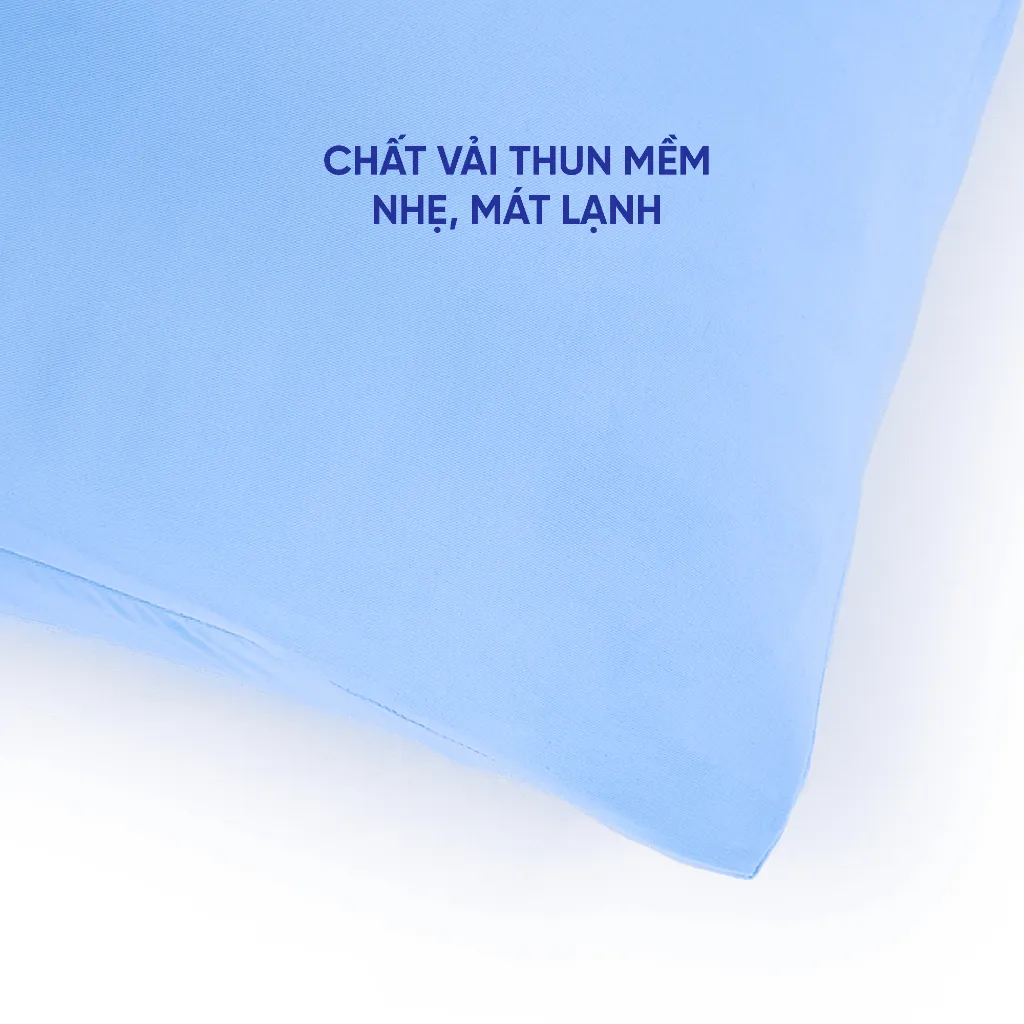 Ảnh Vỏ Gối Ôm Vua Nệm Goodnight Poppy 45x120cm, Vỏ Gối Ôm Thun Lạnh Chất Vải Thun Mềm, Sợi Vải Mát Lạnh 2