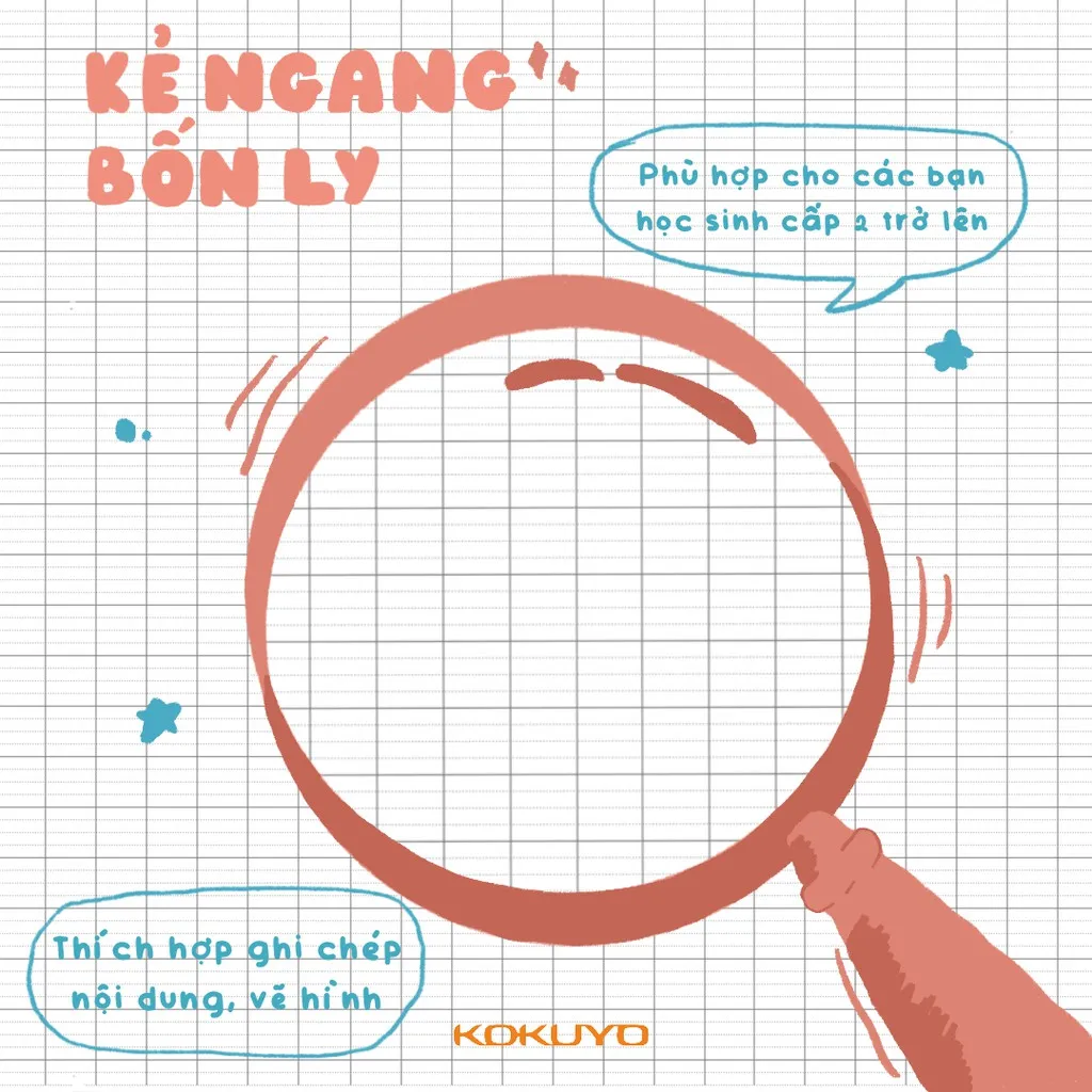 Ảnh Vở Kẻ 4 Ly Ngang - Kẻ Ngang Có Chấm Campus Kawaii 200 Trang Khổ A5/B5 3