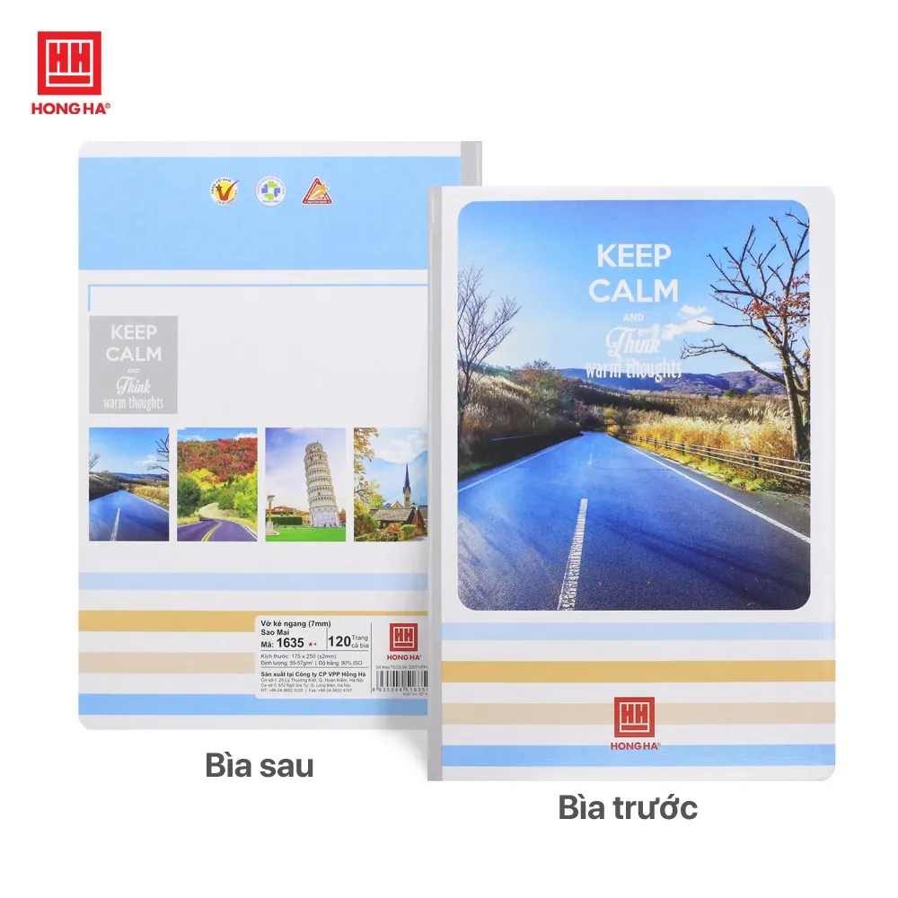Ảnh Vở kẻ ngang 120 trang Sao mai Keep Calm - 1635 4