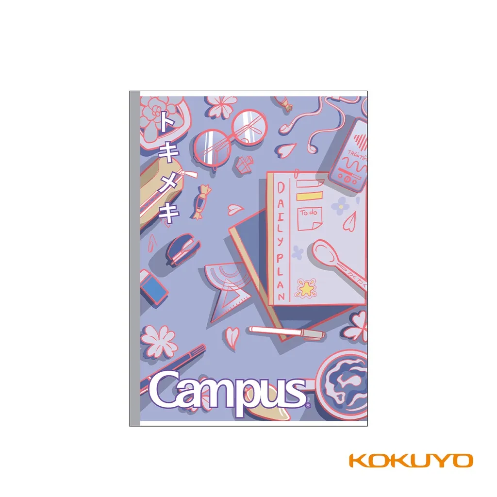 Ảnh Vở Kẻ Ngang Study With Me Khổ B5 80 Trang Chính Hãng Campus 4