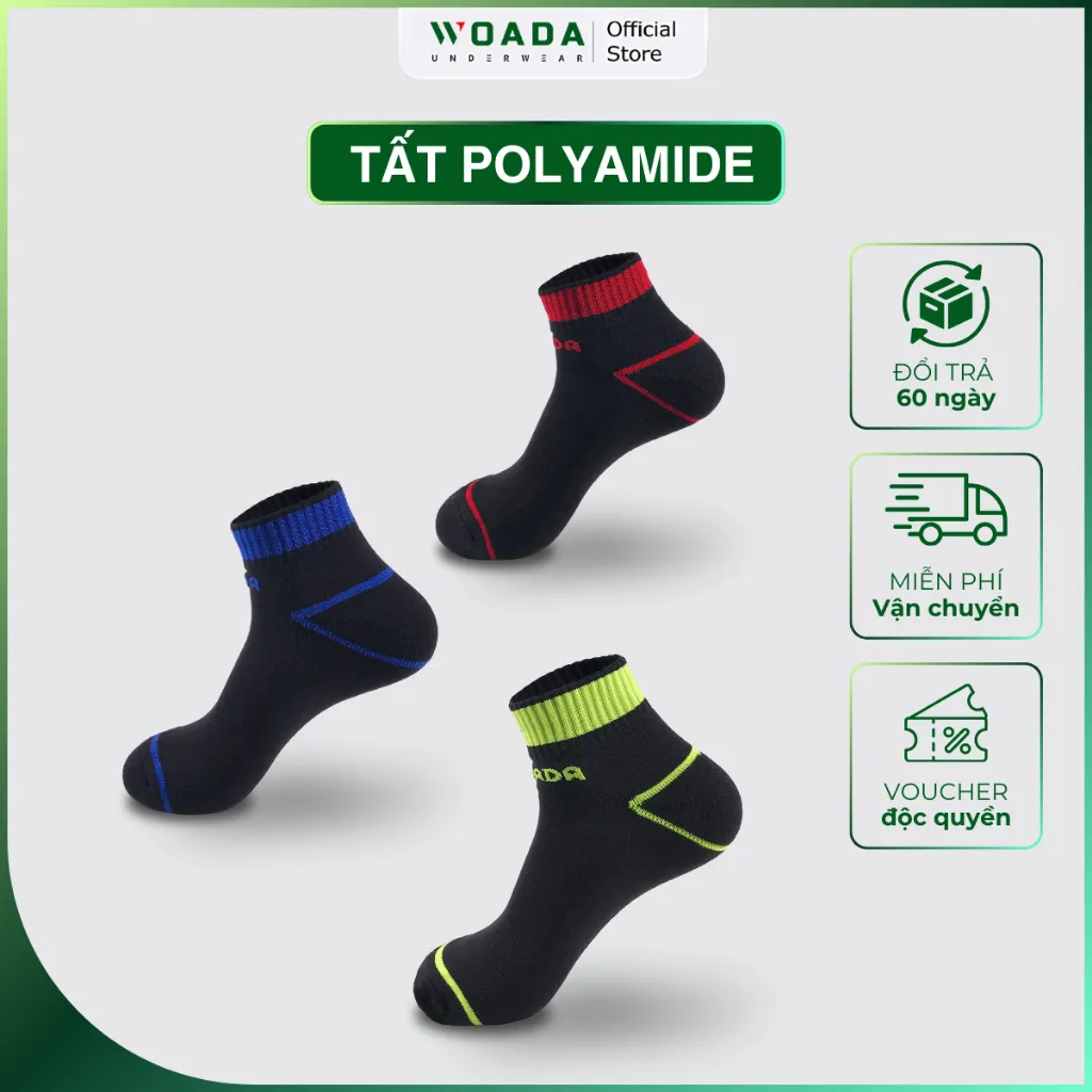 Ảnh Vớ Nam Dáng Thể Thao Chất Liệu Polyamide Siêu Nhẹ Thương Hiệu WOADA LK802 3