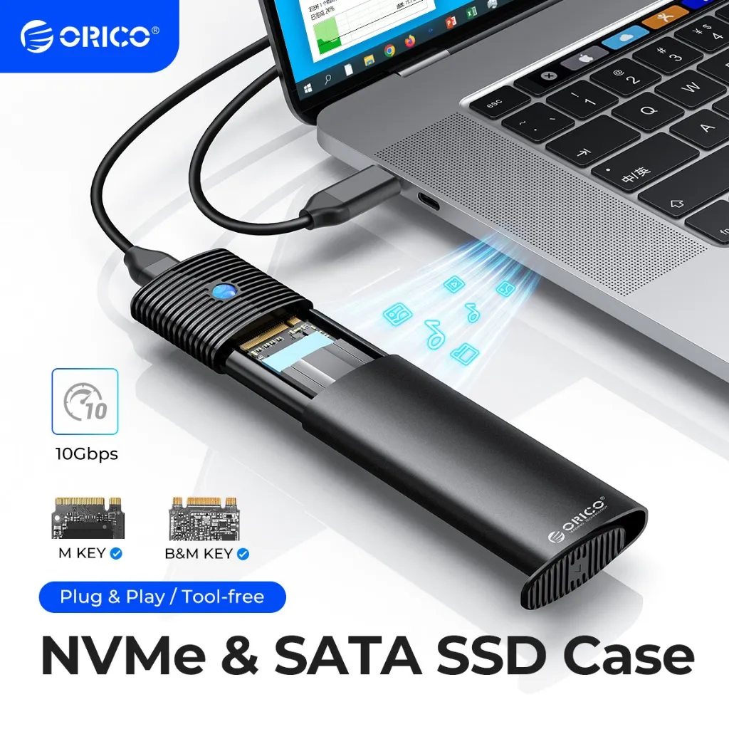 Đánh Giá Vỏ SSD ORICO M2 NVME/SATA USB Type-C Tốc Độ Cao, Tản Nhiệt Tốt, Hỗ Trợ Mac | Giá Rẻ