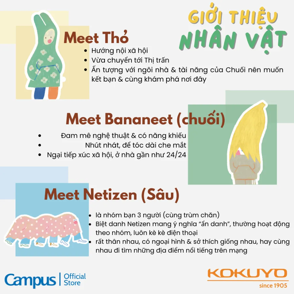 Ảnh Vở (Tập) Gáy Keo Land of Too-Shy Kẻ ngang/Caro/4 Ly Ngang, 80/96 Tr, A5/B5, Chính Hãng Campus 2