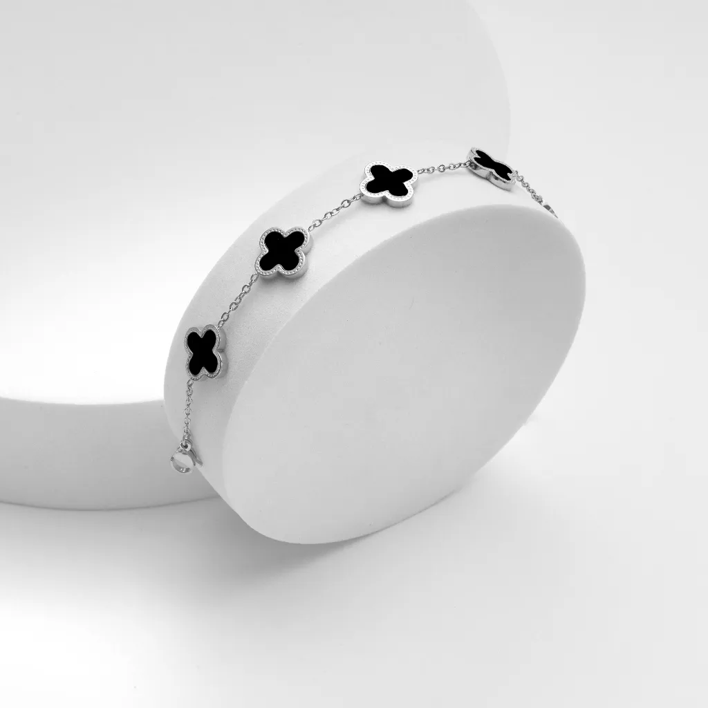 Ảnh Vòng tay nữ CDE Five Four Leaf Clovers Bracelet Silver CDE2026SV.BL 4