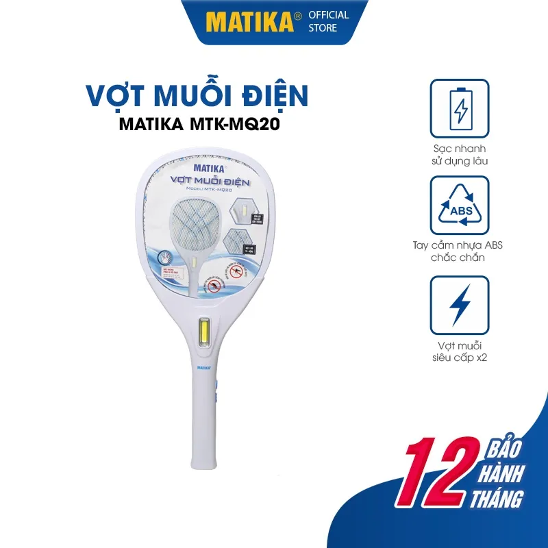Ảnh Vợt Muỗi Điện Thông Minh Matika MTK-MQ20 1