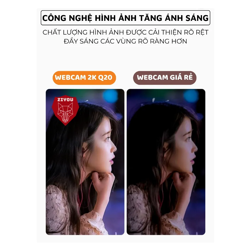 Ảnh Webcam Máy Tính PC Laptop Ziyou Q-20 Độ Phân Giải 2K Có Mic Camera Trợ Sáng Cực Nét 4