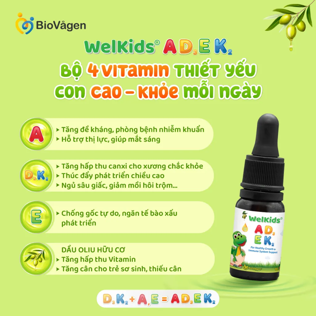 Ảnh Welkids ADEK bổ sung D3K2 kết hợp Vitamin A, E hỗ trợ nâng cao đề kháng, phát triển chiều cao 4