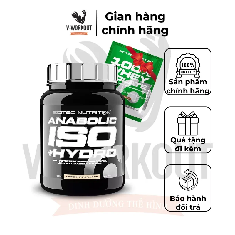 Ảnh Whey Protein | ANABOLIC ISO + HYDRO Hộp 920G | Siêu phẩm Whey Protein tăng cơ | Scitec Nutrition 1