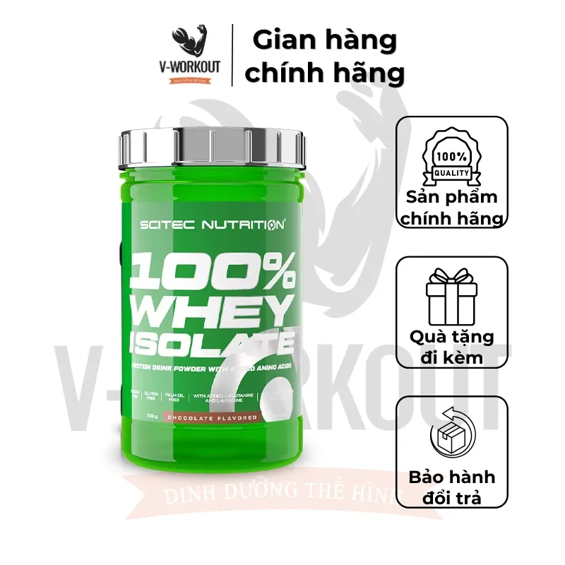 Ảnh Whey Protein | WHEY PROTEIN ISOLATE 700G - Whey protein tăng cơ tinh kiết, không nóng trong | SCTEC NUTRITION 1