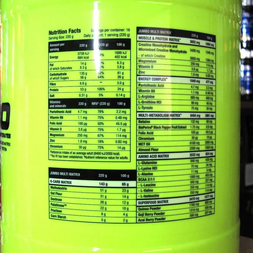 Ảnh Whey Sữa Tăng Cơ Tăng Cân JUMBO Scitec Nutrition Thực Phẩm Bổ Sung Jumbo - 3520G (16 Serving) 2