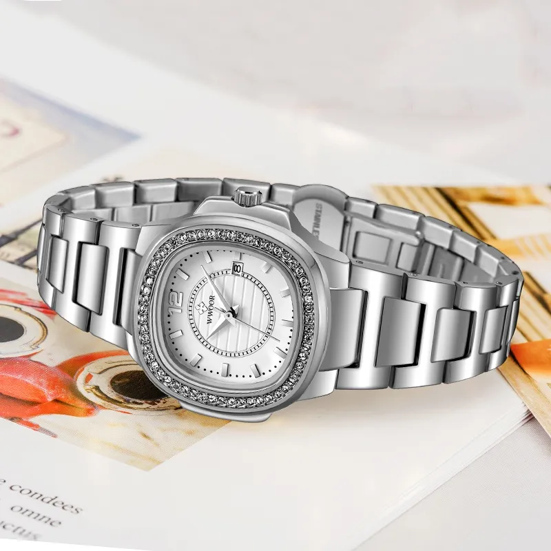 Ảnh WWOOR Đồng Hồ Nữ Đính Đá Sang Trọng Relogio Feminino-8874 4