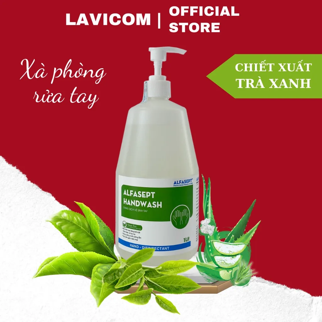 Ảnh Xà Phòng Rửa Tay ALFASEPT Handwash Chiết Xuất Lá Trà Xanh Thân Thiện Với Da, Giúp Sát Khuẩn Nhanh Chóng, Hiệu Quả 1