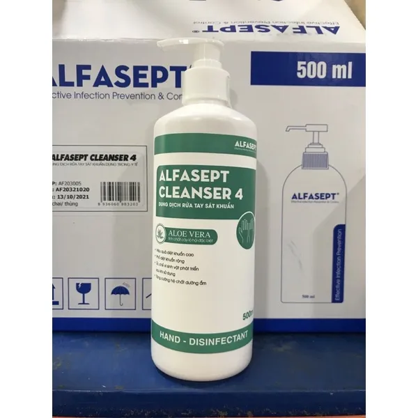 Ảnh Xà Phòng Rửa Tay ALFASEPT Cleanser 4 Giúp Khử Khuẩn Nhanh Chóng, Tăng Cường Khả Năng Giữ Ẩm Cho Da Lọ 500ml 4