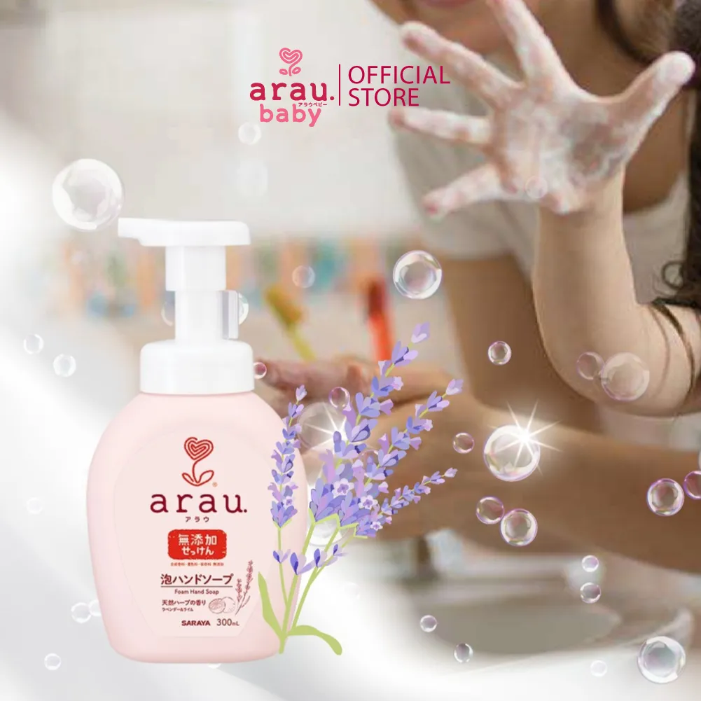 Ảnh Xà phòng rửa tay tạo bọt thảo mộc arau. bình 300ml 2