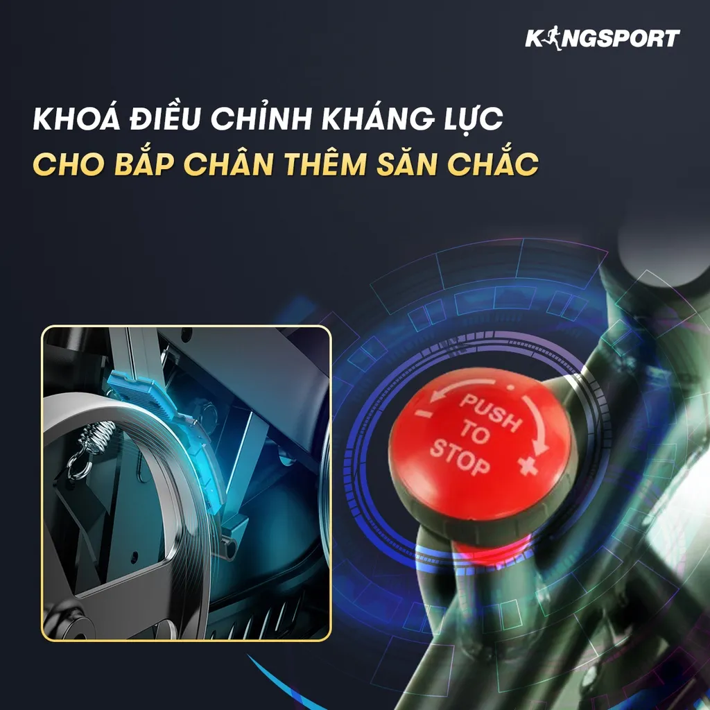Ảnh Xe đạp tập KINGSPORT BK-5806 bánh đà 6kg khả năng kháng lực cao, tích hợp đồng hồ đo lường chỉ số 4