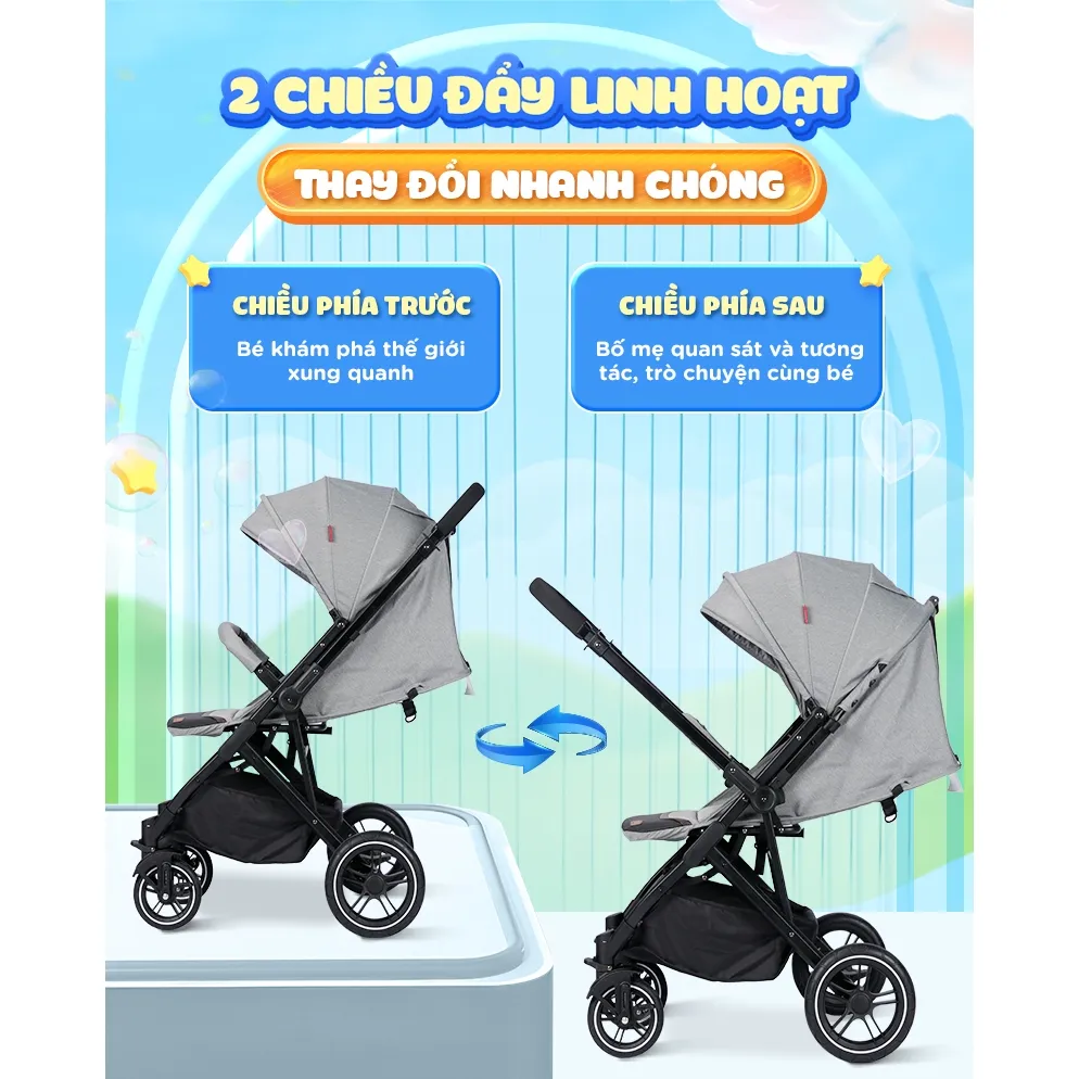 Ảnh Xe đẩy 2 chiều Chilux K3 - An toàn, Hiện đại, Tiện lợi 4