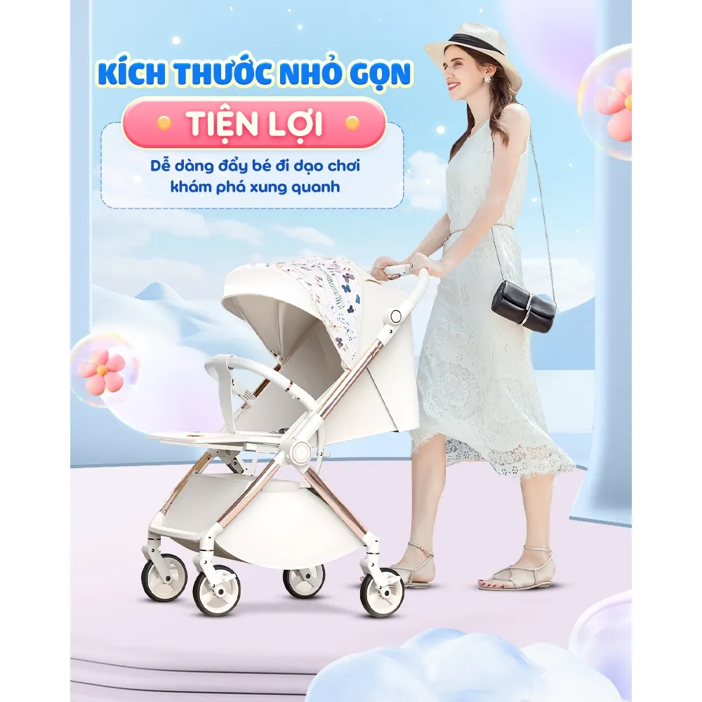 Ảnh Xe đẩy 2 chiều Chilux K5 - Thiết kế giỏ nằm rộng rãi, bánh xe giảm xóc 1