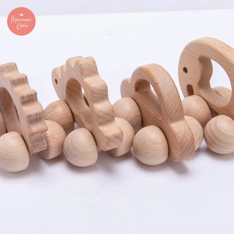 Ảnh Xe đồ chơi MAMIMAMIHOME bằng gỗ hình động vật cho bé 1