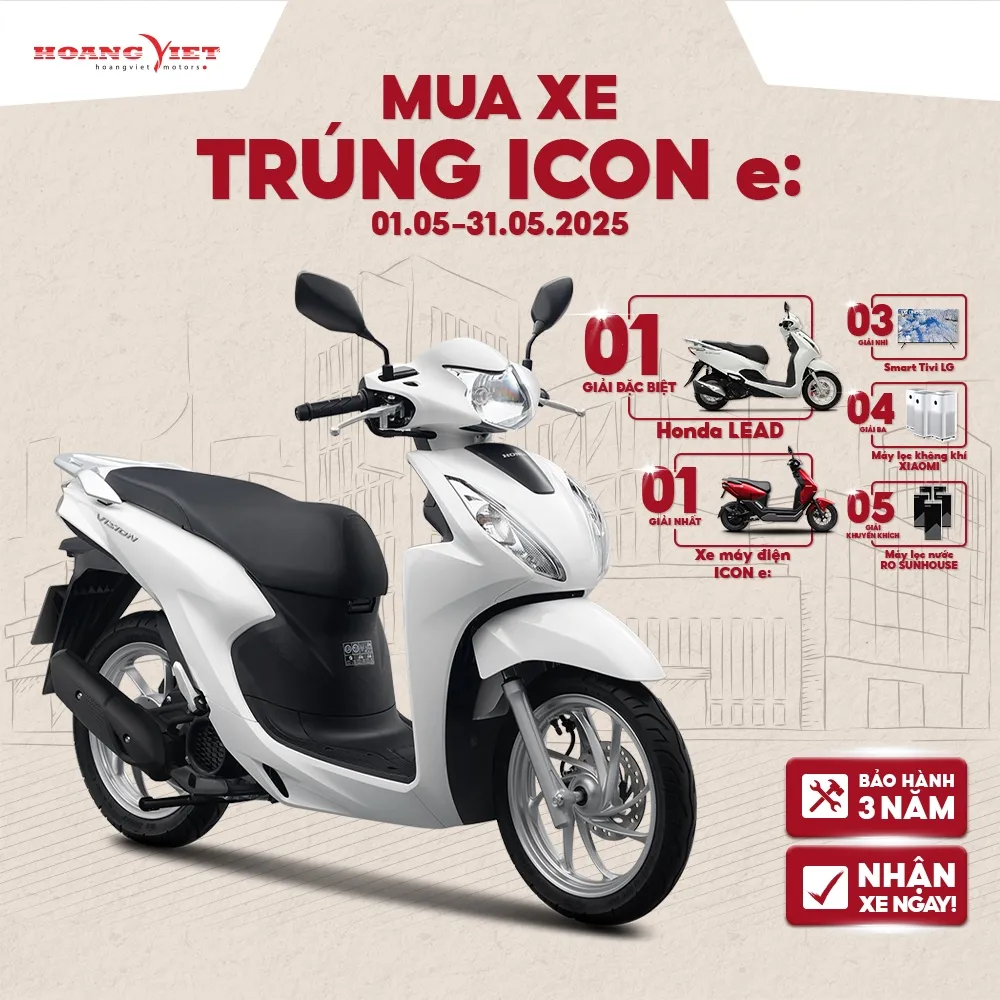 Ảnh Xe Máy Honda Vision 2025 - Phiên Bản Tiêu Chuẩn 1