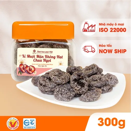 Ảnh Xí muội mận không hạt chua ngọt Hồng Lam dạng hộp. Có vị chua, ngọt, dẻo 1