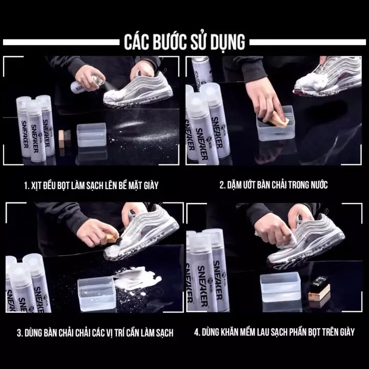 Ảnh Xịt bọt làm sạch giày sneaker Hando 300ml cao cấp 3