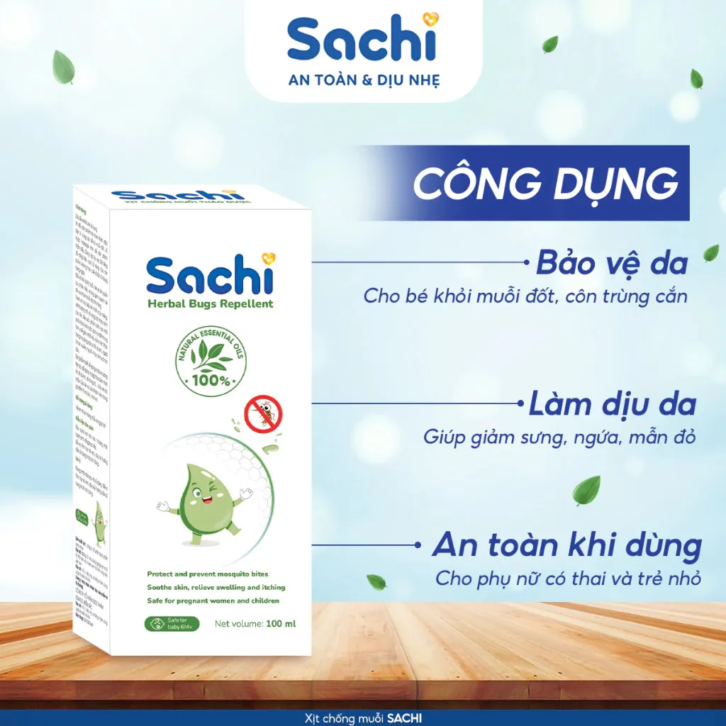 Ảnh Xịt Chống Muỗi Thảo Dược Sachi An Toàn Cho Bé - Hộp 1 chai 60ml 2
