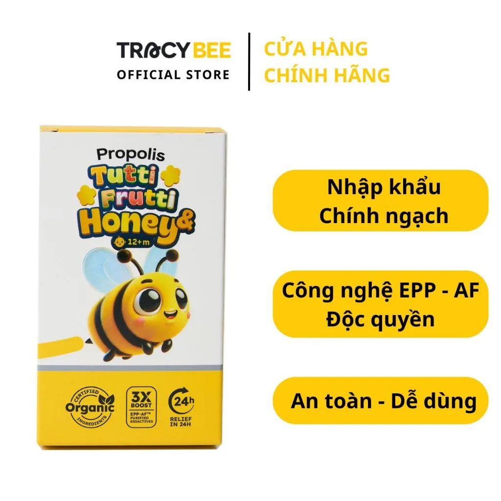 Ảnh Xịt họng keo ong xanh Organic Tracybee vị trái cây 3