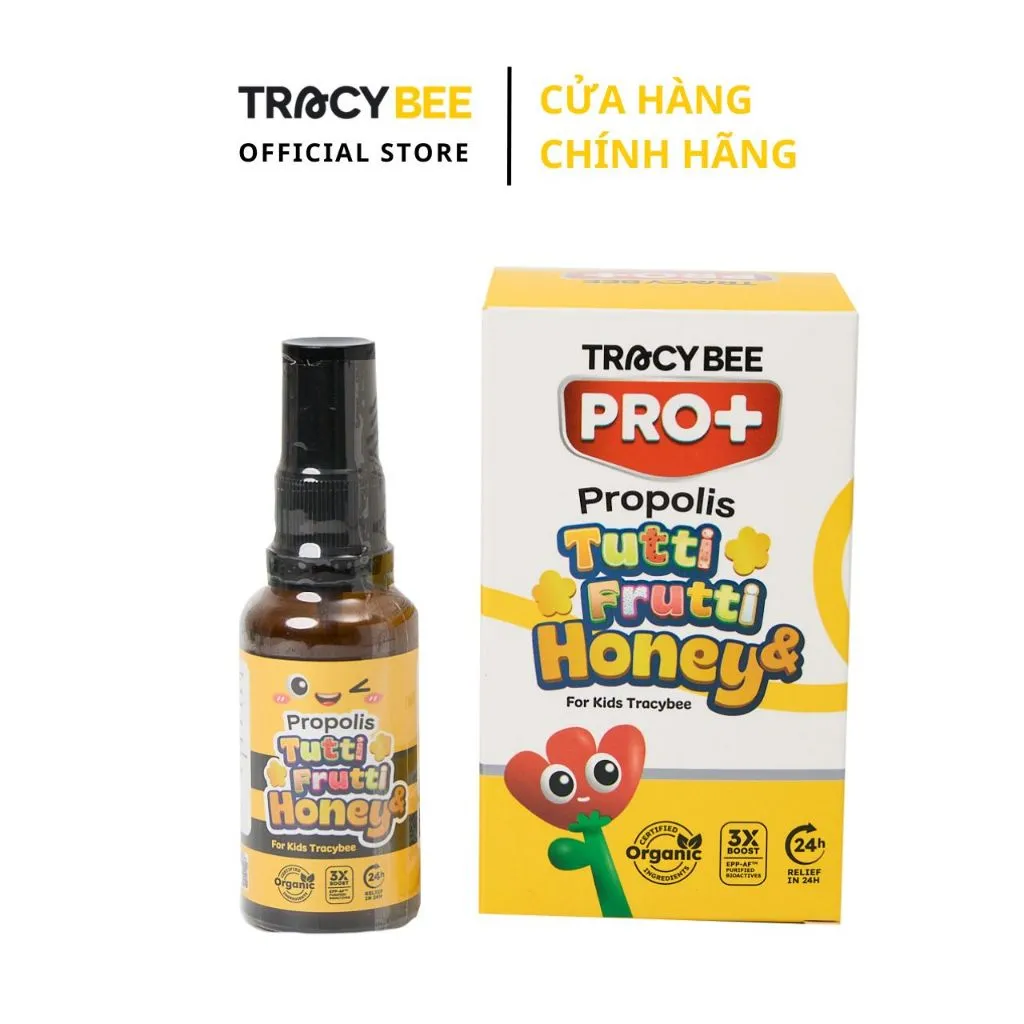 Ảnh Xịt họng keo ong xanh Organic Tracybee vị trái cây 4