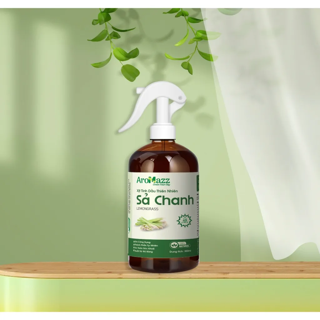 Ảnh Xịt Khử Mùi Chuồng Trại Thú Cưng Sả Chanh AroMazz Thơm Phòng Khử Mùi Đuổi Muỗi Côn Trùng Nhiều Mùi Chai lớn 300ml 2