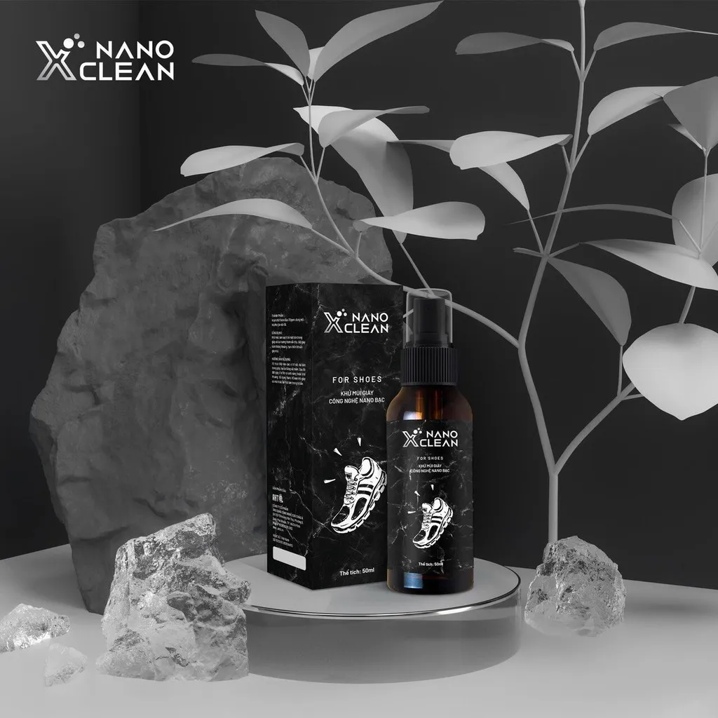 Ảnh Xịt Khử Mùi Giày Nano Xclean Nano Bạc AHTC 50ml Khử Mùi hôi giày hôi chân, Diệt Khuẩn Giày Dép 3