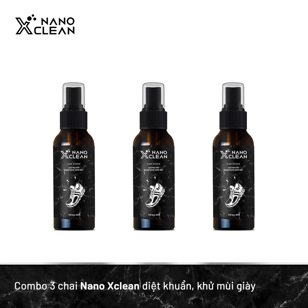 Ảnh Xịt Khử Mùi Giày Nano Xclean Nano Bạc AHTC 50ml Khử Mùi hôi giày hôi chân, Diệt Khuẩn Giày Dép 4