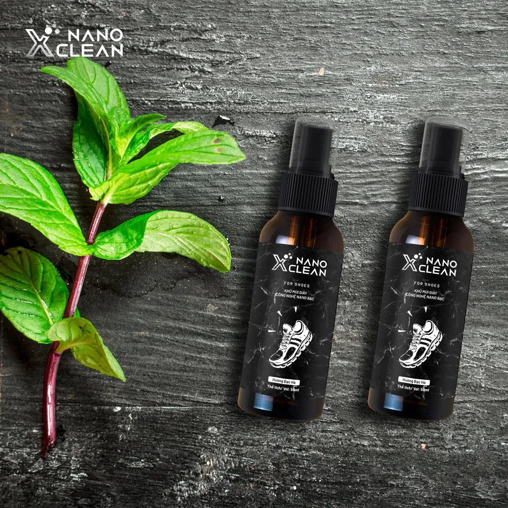 Ảnh Xịt Khử Mùi Giày Nano Xclean Nano Bạc Hương Bạc Hà 50ml - Chuyên Khử Mùi, Diệt Khuẩn 2