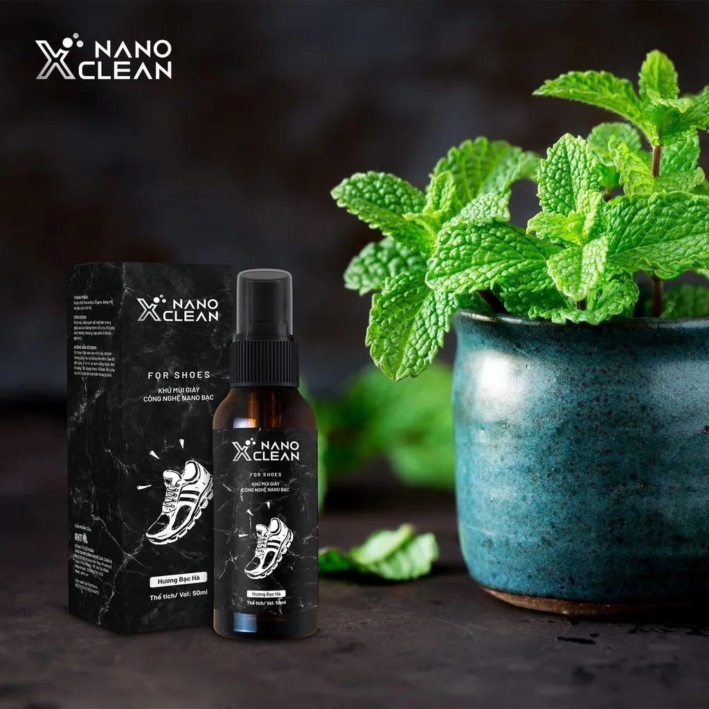 Ảnh Xịt Khử Mùi Giày Nano Xclean Nano Bạc Hương Bạc Hà 50ml - Chuyên Khử Mùi, Diệt Khuẩn 3