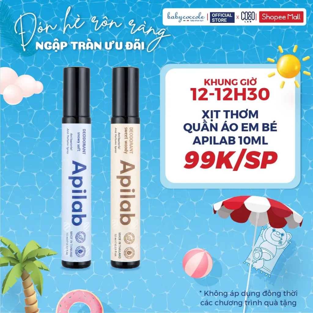 Ảnh Xịt khử mùi thơm quần áo em bé Apilab Deodorant kháng khuẩn & loại bỏ mùi hôi khó chịu 10ml 1