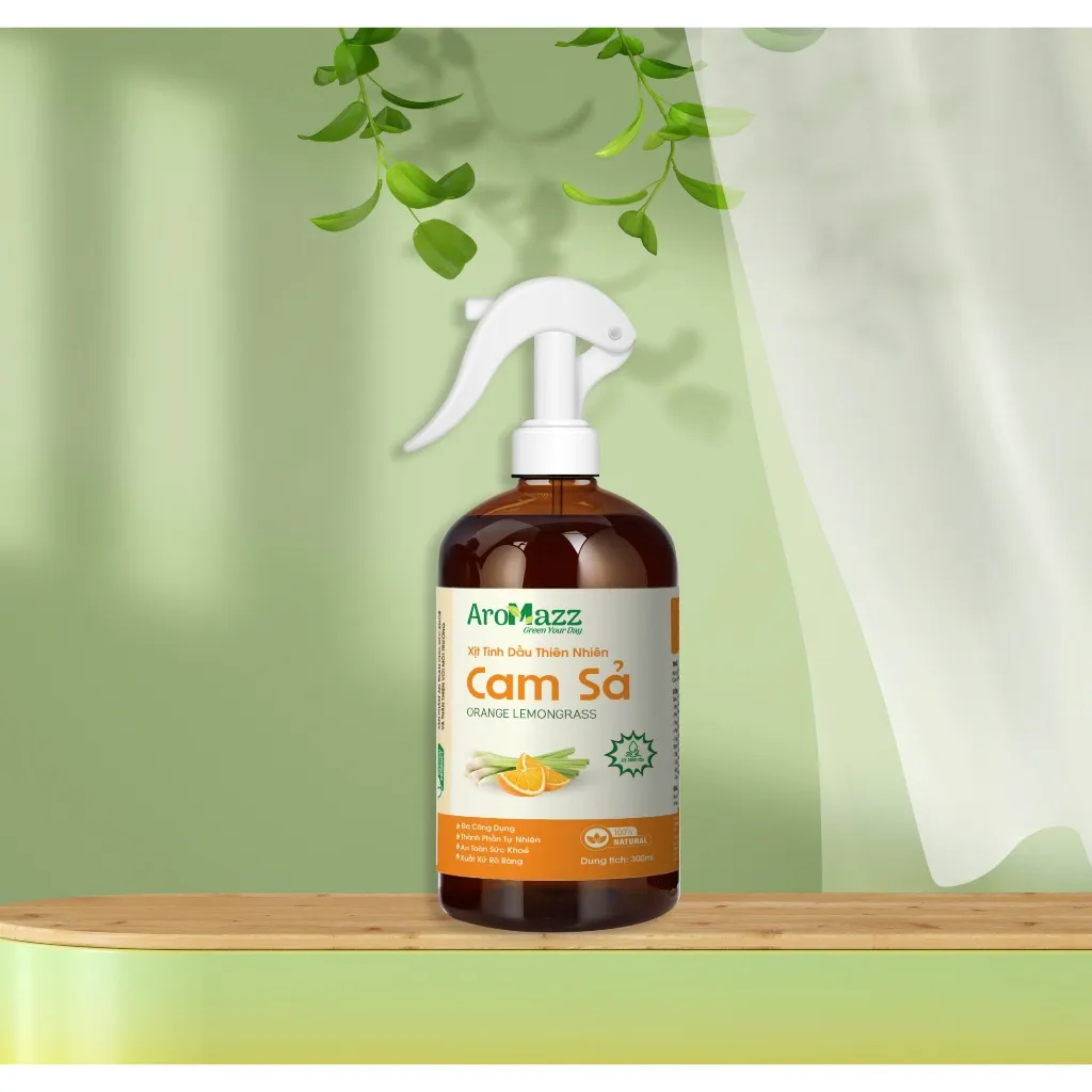 Ảnh Xịt Khử Mùi Tủ Lạnh Từ Tinh Dầu Thiên Nhiên AroMazz Thơm Phòng Khử Mùi Đuổi Côn Trùng Nhiều Mùi Chai lớn 300ml 2